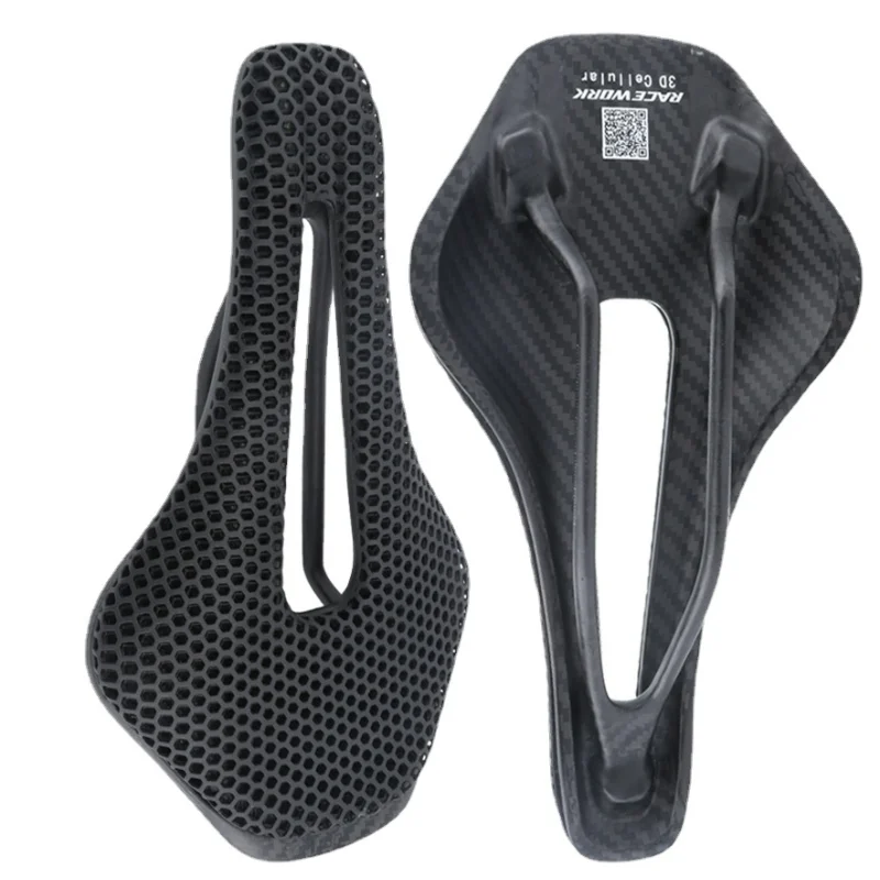 

Bicycle Hollow Carbon Fibre Saddle Pad 3D Printed Mountain Road Bicycle Ultra Light and Breathable Seat Bag Bicycle Parts