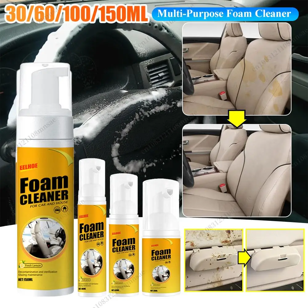

Многоцелевой пенный очиститель 30/60/100/150 мл, спрей, очиститель пены, средство для удаления пятен автомобиля, уход за салоном автомобиля, для домашнего использования