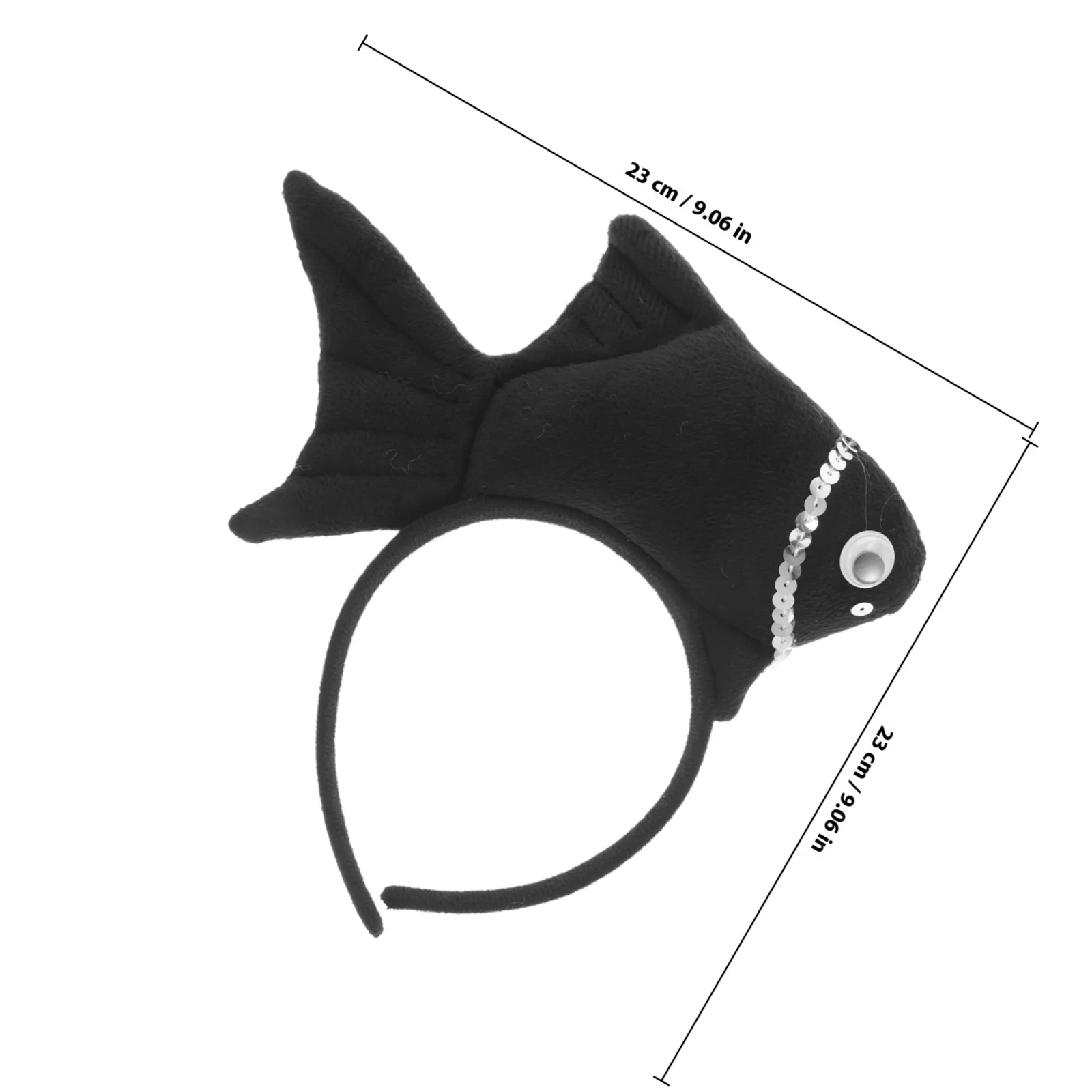 Goldfish Headband for Kids Ocean Themed Party Accessory 3D Fish Shaped Hair Hoop Festival Costume Performance Creative