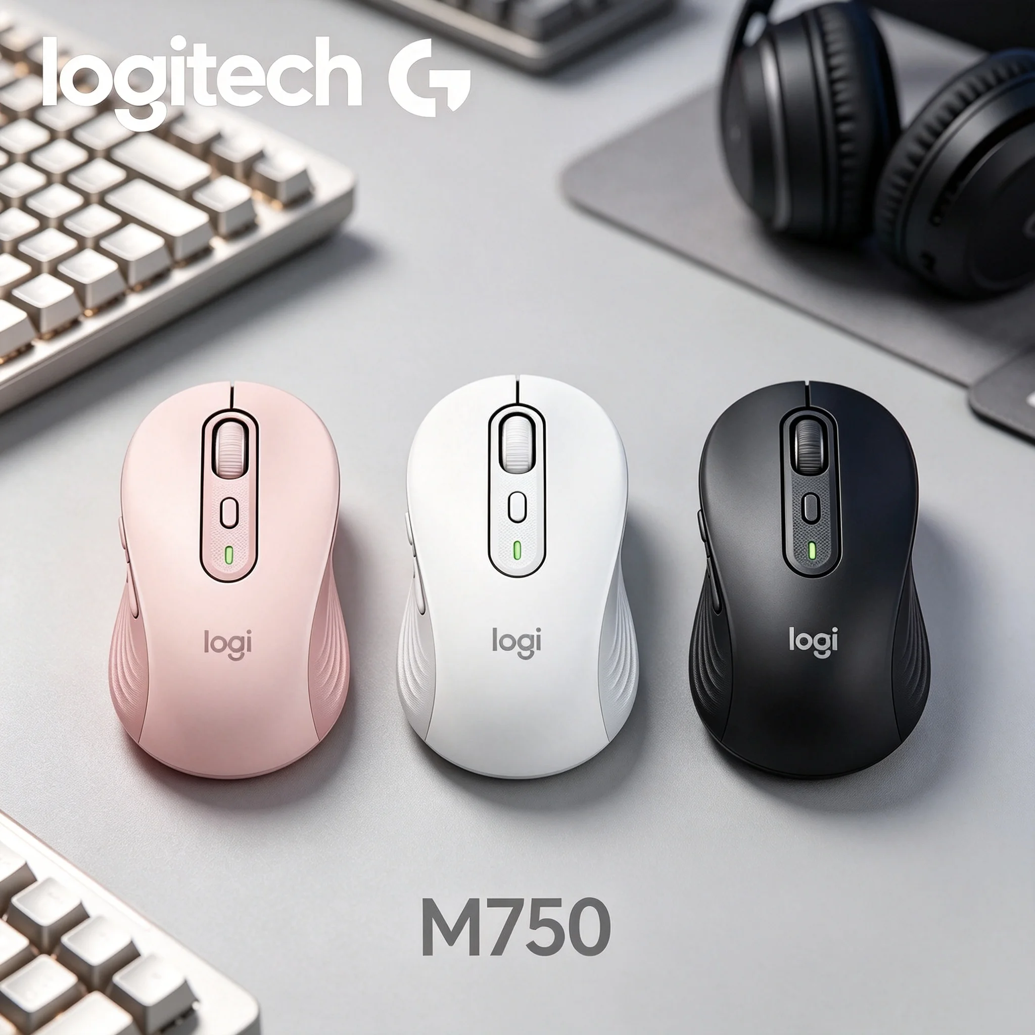 Logitech M750 Business Gaming Hybrid Wireless Mouse Elegant Matte Appearance For Contract Office And Home CS Gaming Station