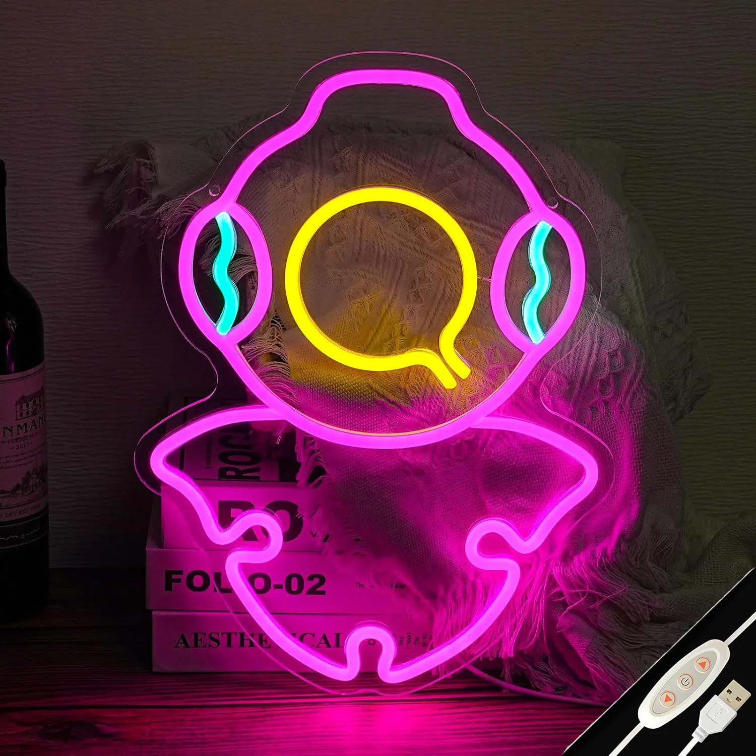 Cute Octopus LED Neon Sign Colorful Dimmable USB Powered Ocean Animal Wall Art Bar Kids Room Party Decor Gift