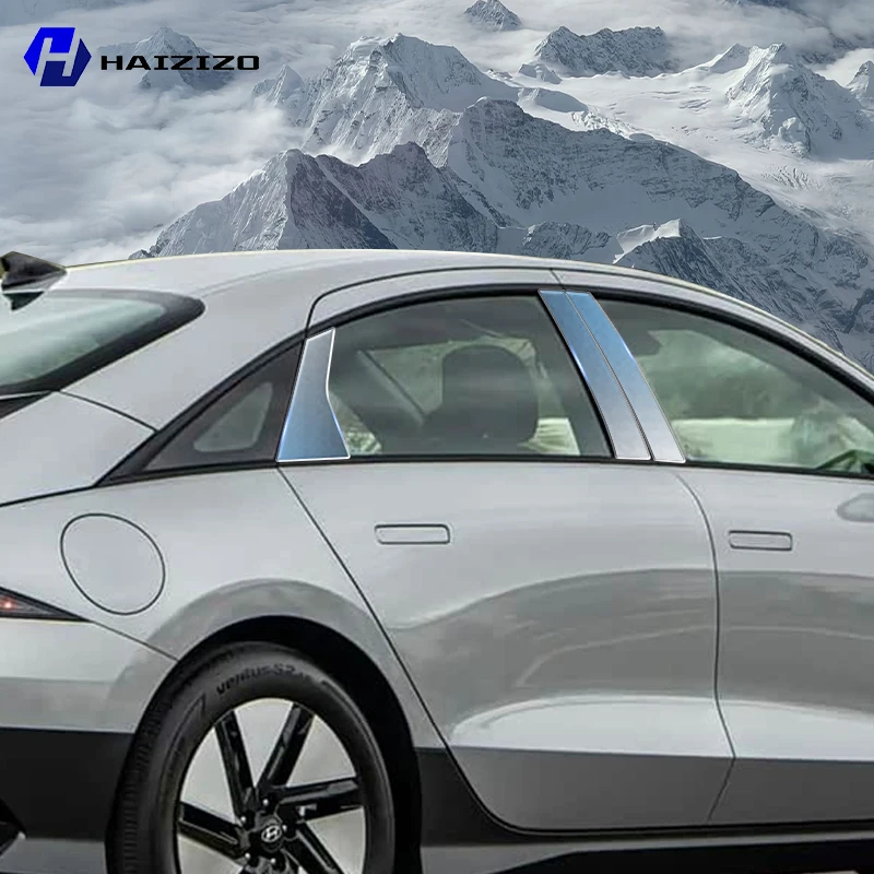 

For Hyundai IONIQ 6 2024-2025 BC Pillar Protective Film TPU Anti-Scratch Anti-Fingerprint Vinyl Sticker for Car Door Trim Cover