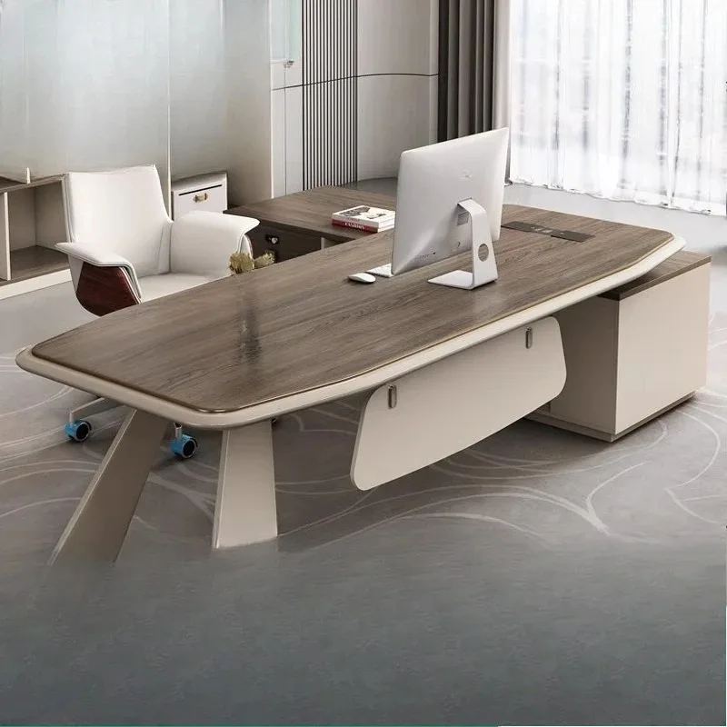 Simple modern office desk, office desk and chair combination, manager desk