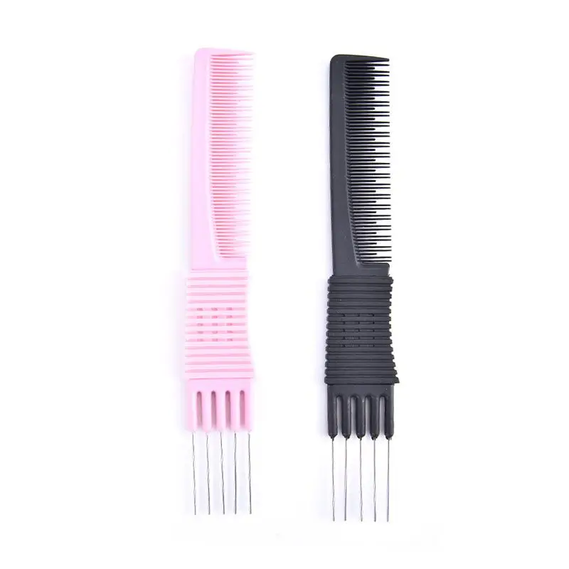 1PCS Oil Head Curly Comb Men Double Side Tooth Combs Steel Needle Fork Combs Hair Brush Barber Salon Hairdressing Tool