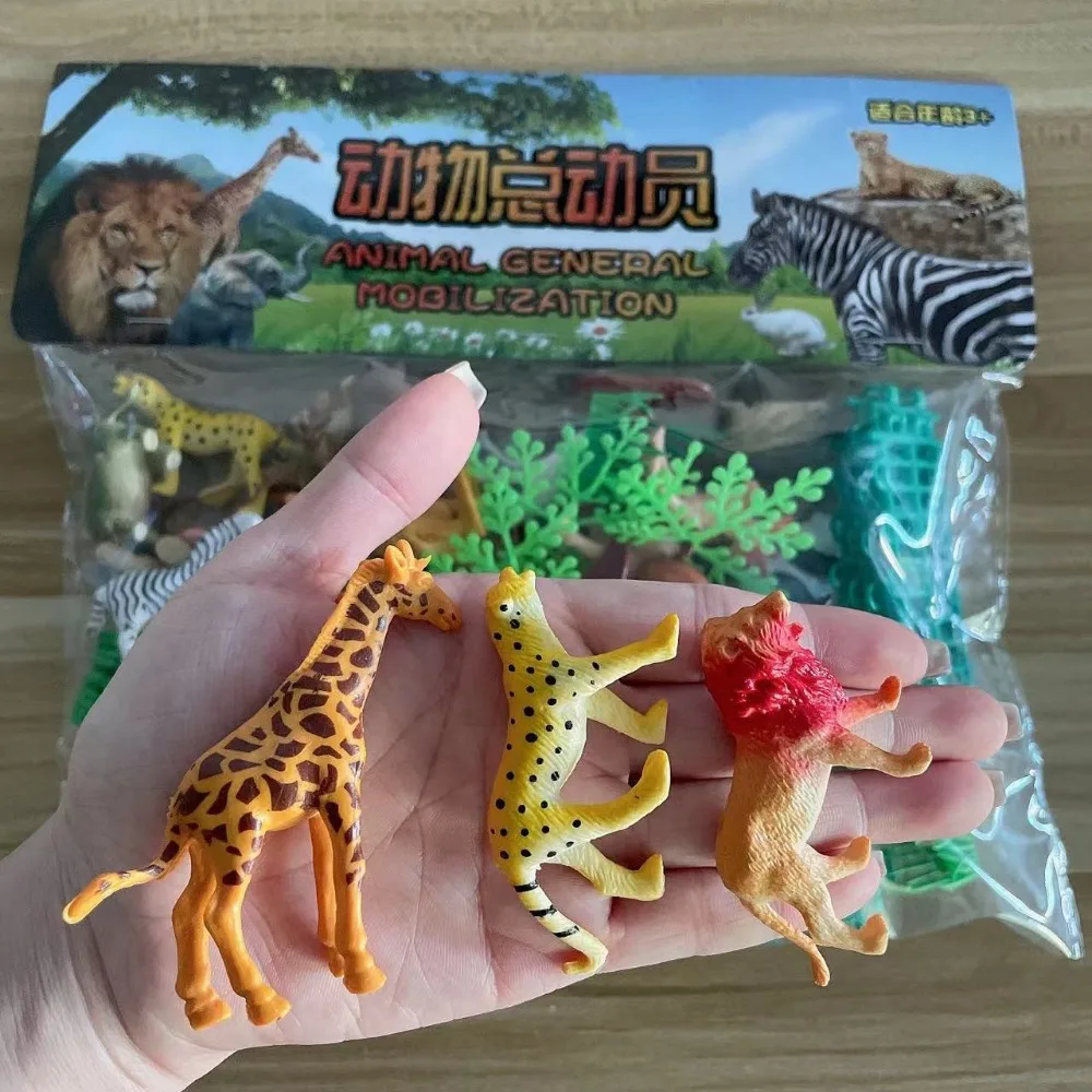 Mini de 53/58 piezas ​ Figuras de animales realistas ​   Regalos de PVC simulación de figuras de acción de dinosaurios juguete educativo preescolar para fiesta de niños