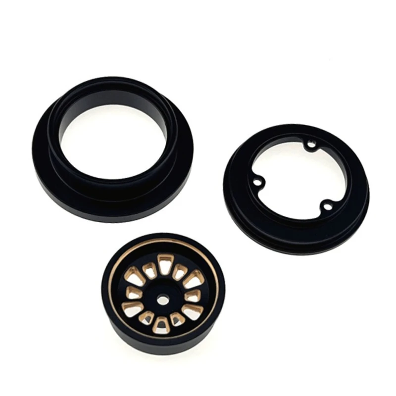 Black Electrophoretic Light Edge Beadlock Hub Upgrade Accessories Compatible With MJX 1/18 H18P Remote Control Car