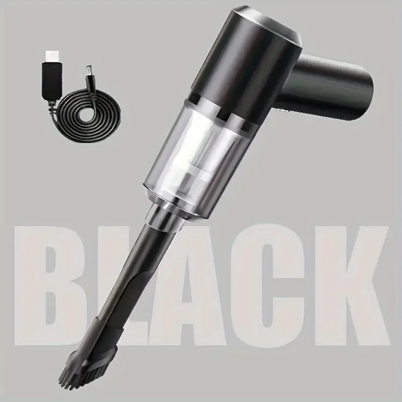 6KPa 무선 휴대용 진공 청소기, 2000mAh 듀얼 배터리, 습식 및 건식 청소, 소형 ABS 디자인, 투명 먼지 컵, USB R