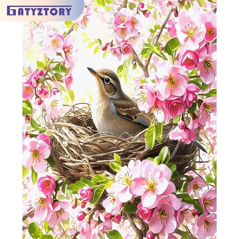 

GATYZTORY Bird Paint By Numbers Unique Gift Pictures By Numbers Animal Painting Numbers On canvas Diy Making Kits