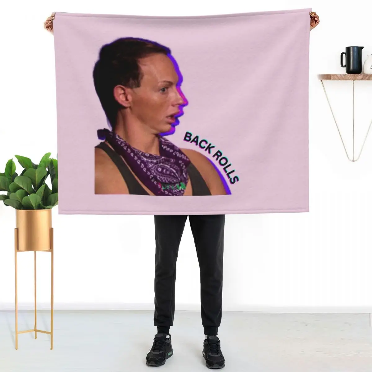 Back Rolls/ Alyssa Edwards/ Drag Queen Sayings Throw Blanket Nap Giant Sofa Designers Flannel Blankets