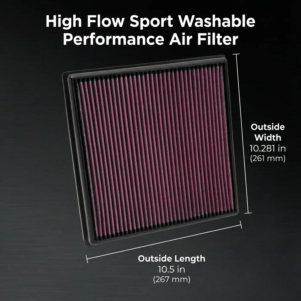 

Высокопроизводительный спортивный моющийся воздушный фильтр для Buick Verano, Cascada, Excelle GT, XT 1.5, 1.6, 2.4 (бензин), 2010-2019 гг., артикулы 33-2966, 13272719