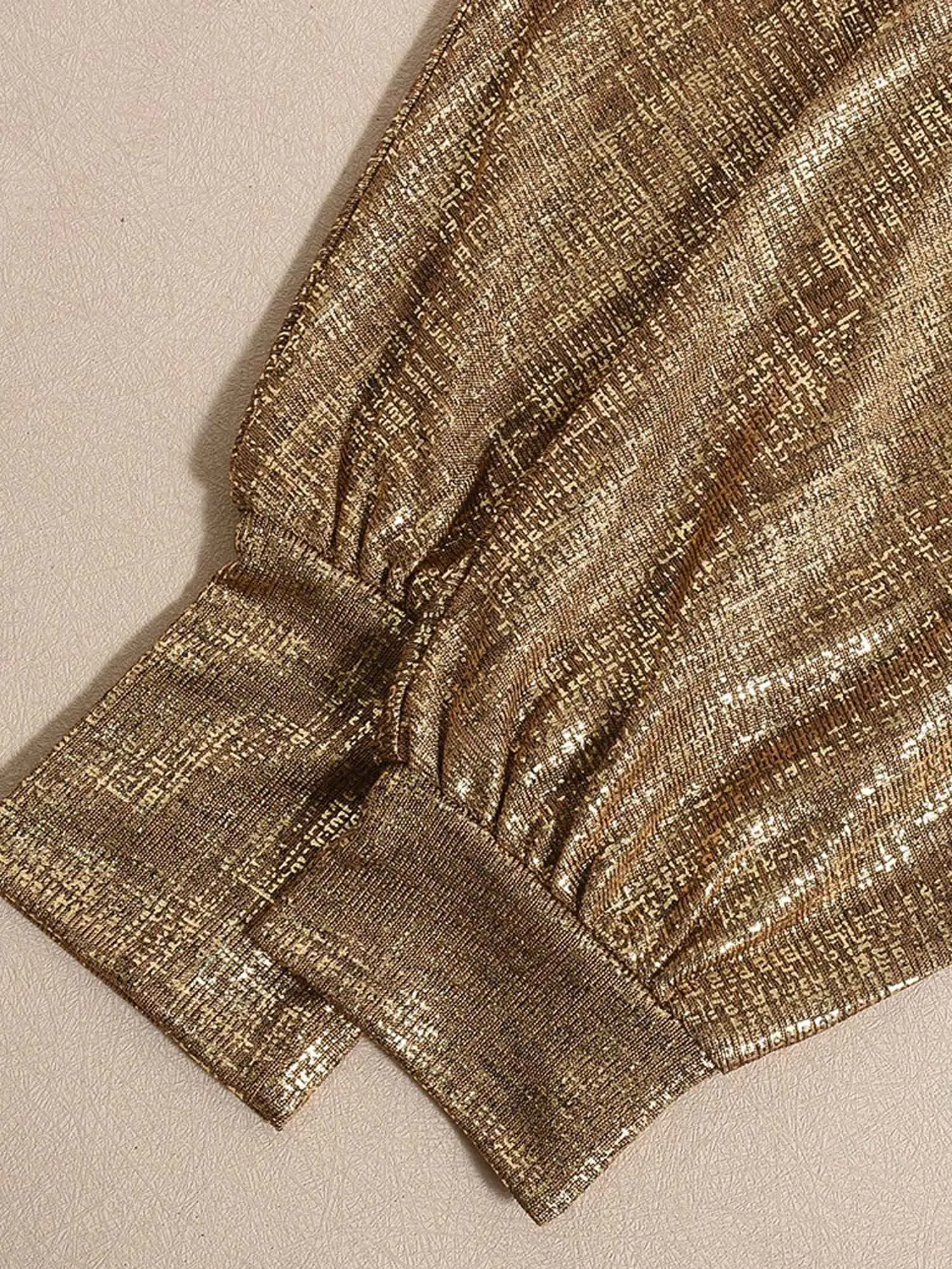 Women Shiny Metallic Pullover Bodycon Mini Dress Off The Shoulder Long Sleeve Natural Drape Dress for Banquet Wedding Party Rave