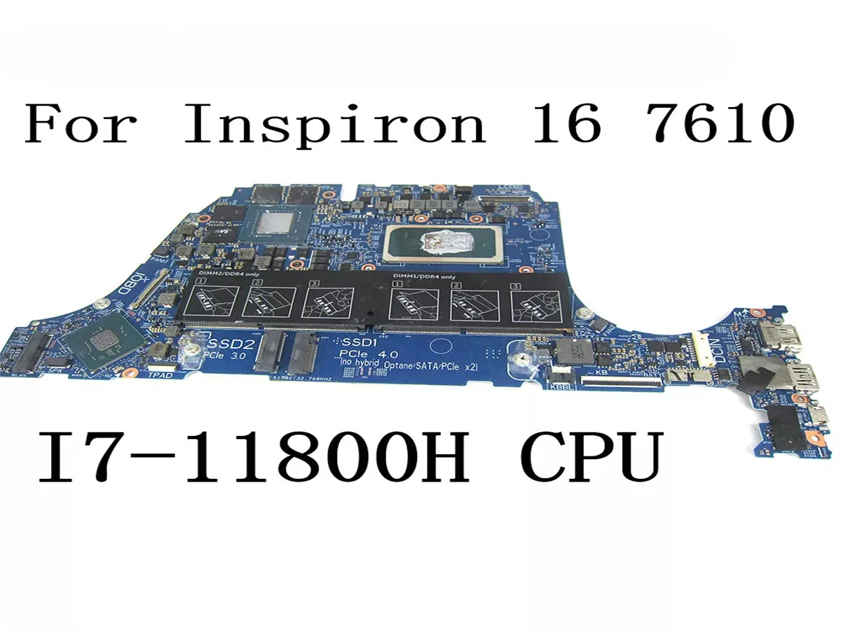 CN-0TW2DN 0tw2dn Voor Dell Inspiron 16 7610 7510 Laptop Moederbord Met I7-11800H Cpu En Gtx3050 Gpu 100% Volledig Getest