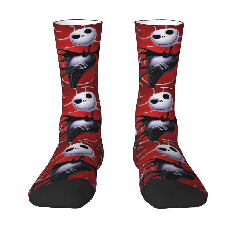 Funny The Nightmare Before Christmas Jack Skellington Socks Women Men Warm 3D Print Basketball Sports Socks