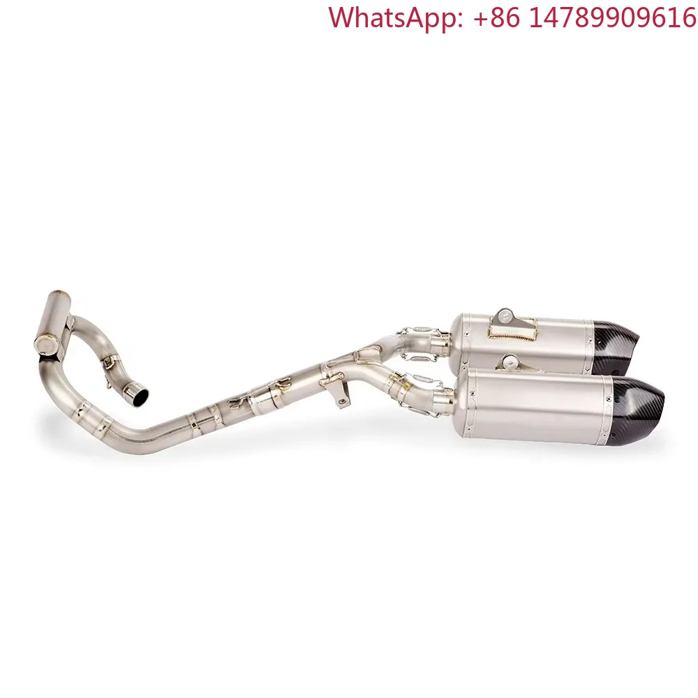 Stainless Steel Titanium Exhaust Slip-On Pipe for Dirt Bike 450cc Off-Road, Aftermarket Performance Muffler, Escape System Parts