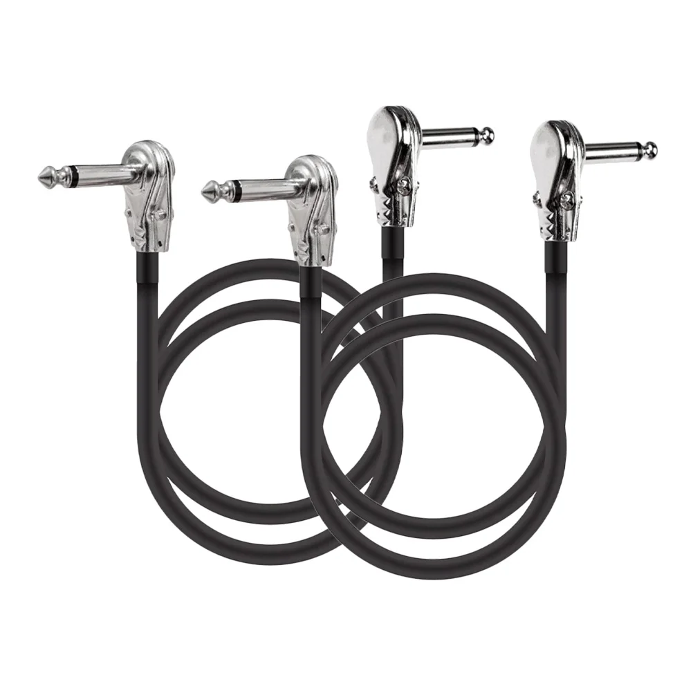 

2Pcs Guitar Patch Cable Flathead Connection Adapter Effect Cord Stable Audio Transmission Musical Instruments Accessory