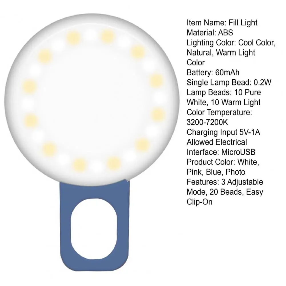 携帯電話用LEDランプライブビデオ、アンカー、写真、美容、携帯電話、カメラ写真撮影用のポータブル自撮りリングライト