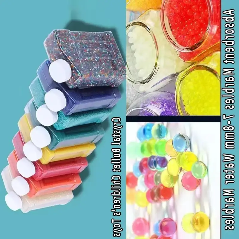 ลูกบอลคริสตัลคุณภาพสูงสำหรับปืนของเล่น ลูกกระสุนเจลสำหรับปืนพก Glock ของเล่นปืนลูกบอลน้ำ AK47 Gelblast M416