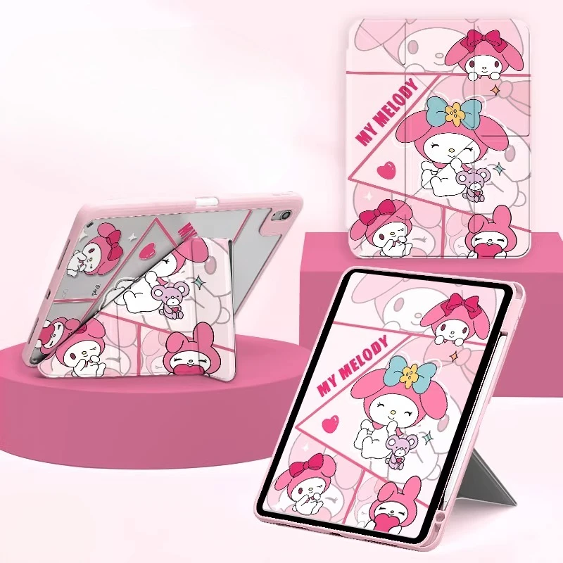 

Чехол Sanrio My Melody для iPad Funda ipad Air3 4 5 10,9 дюйма M2 M3 Pro 4 5 6 M4 Чехол для планшета Ipad 9/10/11 A16 11 дюймов Защитный корпус
