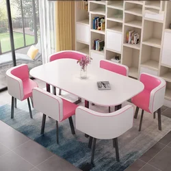 Mesa De Centro para el hogar, mueble orgánico, café, rosa, diseño cuadrado, sala De estar