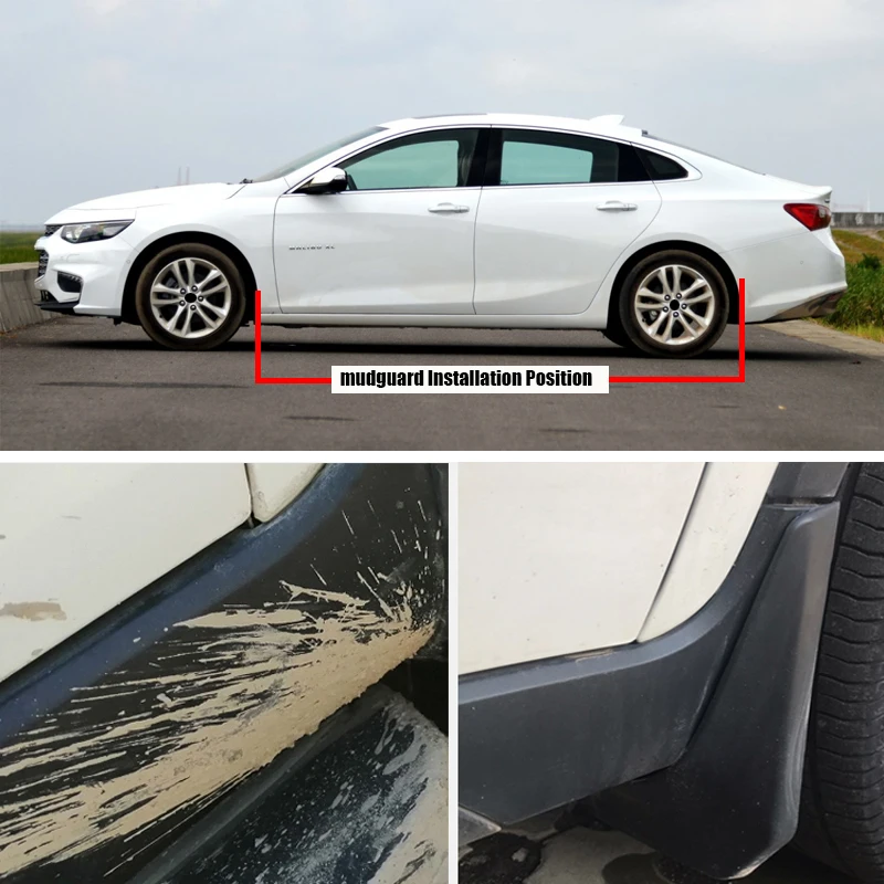 TONLINKER Car Mudguard For Chevrolet Malibu Sedan 2016 2017 2018 Mudguards Splash Guards Front Rear Fender Mudflaps Accessories