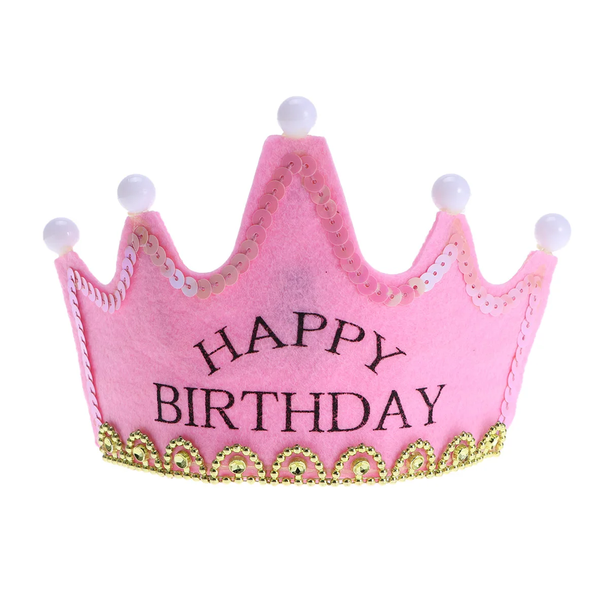 

Cake Hat Head Hoop Non-woven Crown Shaped Birthday Headdress for Kids Glittering Effect Suitable Celebrations Holidays Party