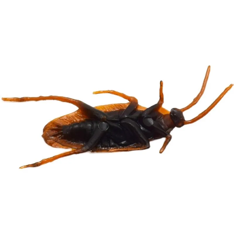 50/100Pcs Halloween gadget Plastic Cockroaches Joke Decoration Props Rubber Toy Gags Practical Jokes Toys Plastic Bugs Cockroach view 6