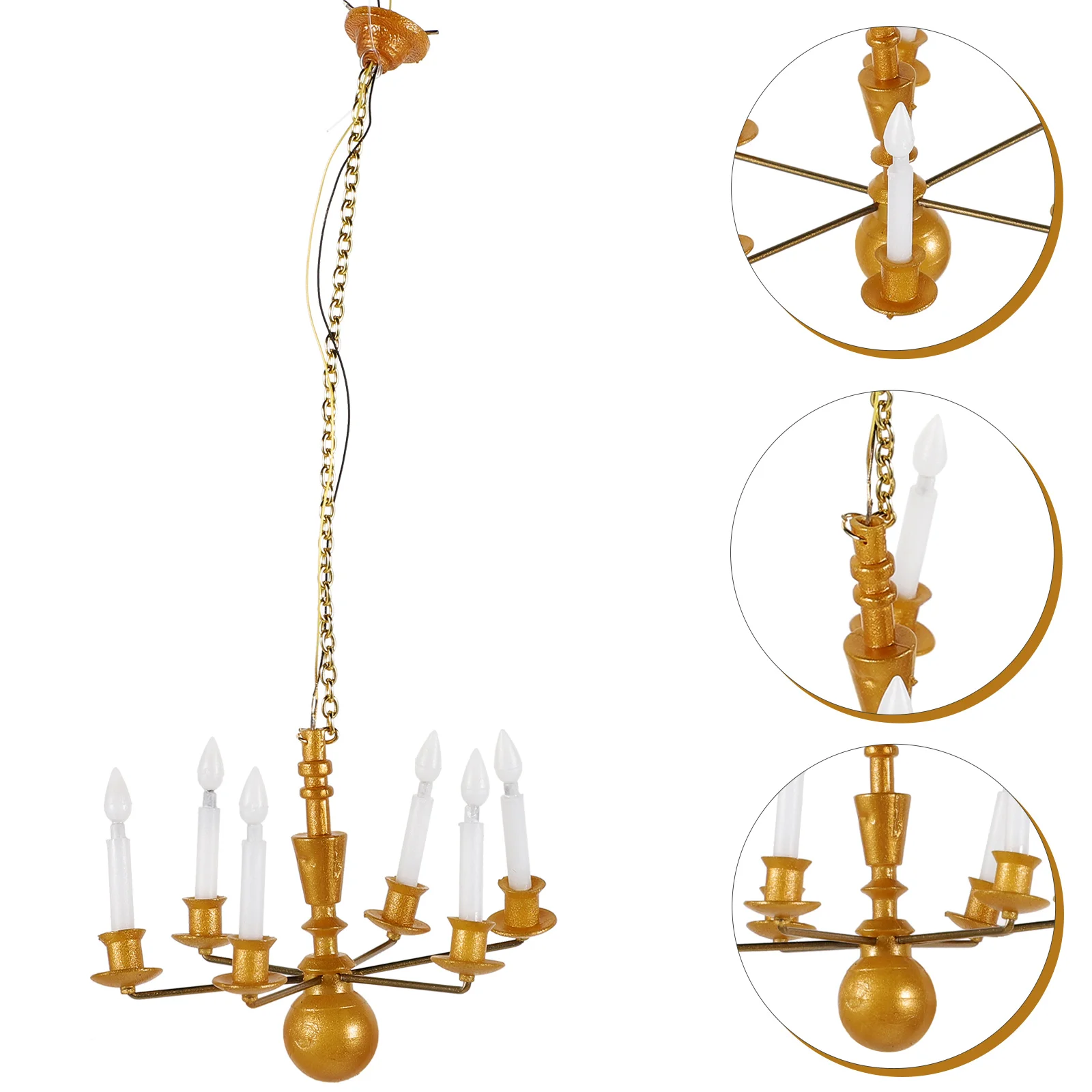 Home Accessories Model Chandelier Mini Ceiling Lamp Toy Table DIY Materials Simulation