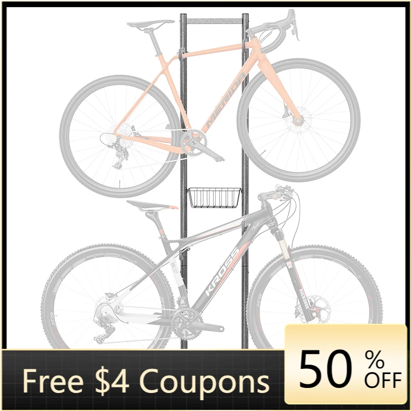 

STLF Four Bike Repair Stand Bicycle Adjustable Iron Bike Rack Holder Storage Steel Indoor Bicycle Stand