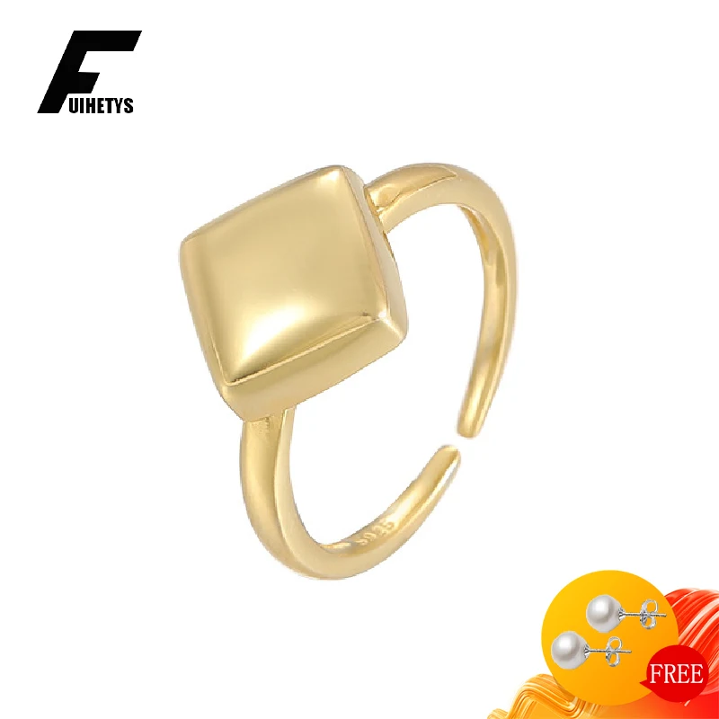 

FUIHETYS Simple Style Women Ring 925 Silver Jewelry Accessories for Female Wedding Party Engagement Gift Finger Rings Wholesale