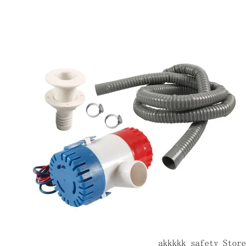 

XXFF портативный электрический насос для трюмной воды для лодки 12 В с дренажным комплектом, совместимый для кемпинга, морского