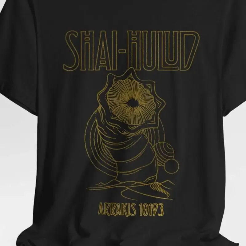 Gold Gradient Illustration Design Of The Sandworm Shai Hulud T shirt