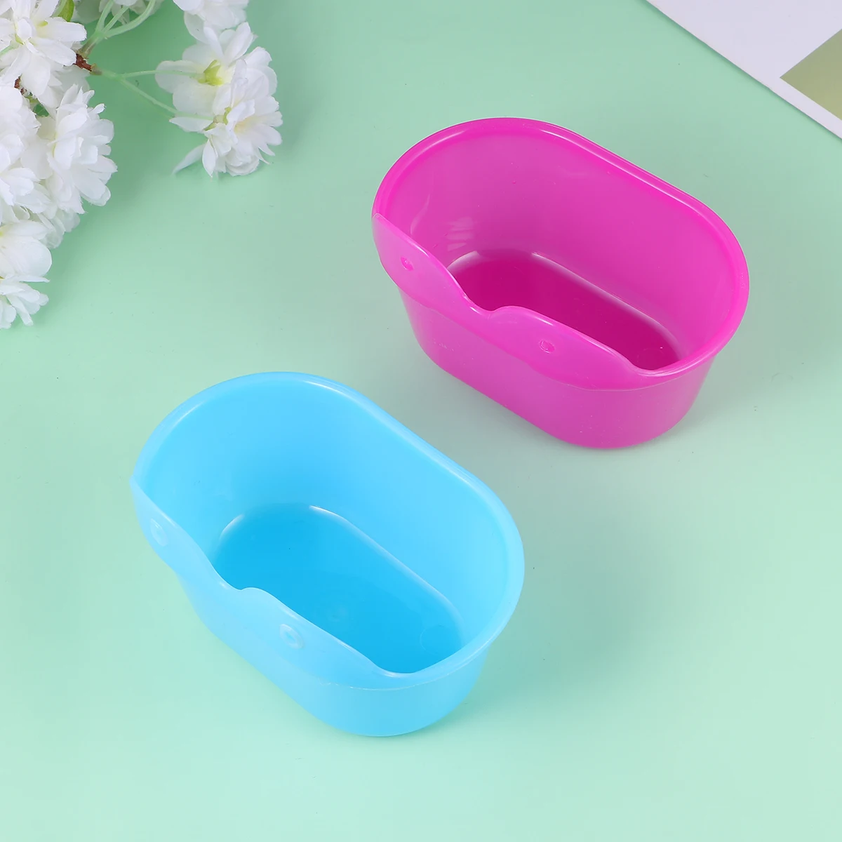 

2 Pcs Mini Bird Bath Parrot Tub Shower Basin Tiger Skin Baths Bathtub for Birds