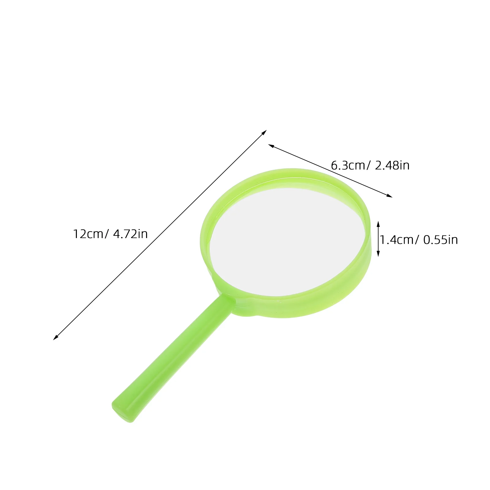 Kids Plastic Magnifying Glasses Green Handheld Outdoor Nature Exploration Science Experiment Educational Observation Magnifier