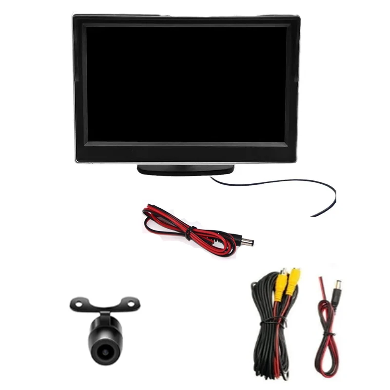 

5 inch LCD HD Screen Monitor Suction Cup Parking Camera Car Rearview Reverse Backup Camera