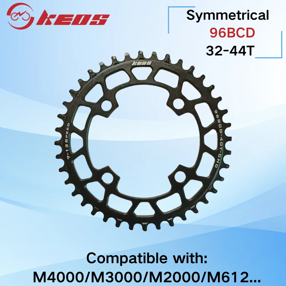 Keos 96bcd redondo 32t 34t 36t 38t 40t 42t 44t mtb bicicleta pedaleira estreita larga positiva e negativa coroa para m4000 m4050 m312