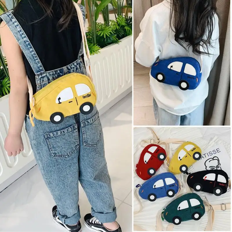 موضة جديدة حقيبة كروسبودي صغيرة حزمة الأطفال طفل بنين بنات سيارة حقيبة كتف حقائب الكرتون خنزير محفظة نسائية للعملات المعدنية الصغيرة