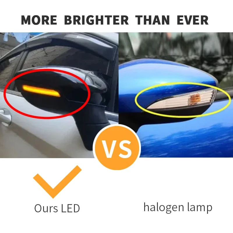 2 قطعة لا خطأ LED الجانب مرآة ديناميكية بدوره إشارة أضواء متتابعة لفورد فييستا Mk7 2008-2017 لفورد B-Max اكسسوارات السيارات #5