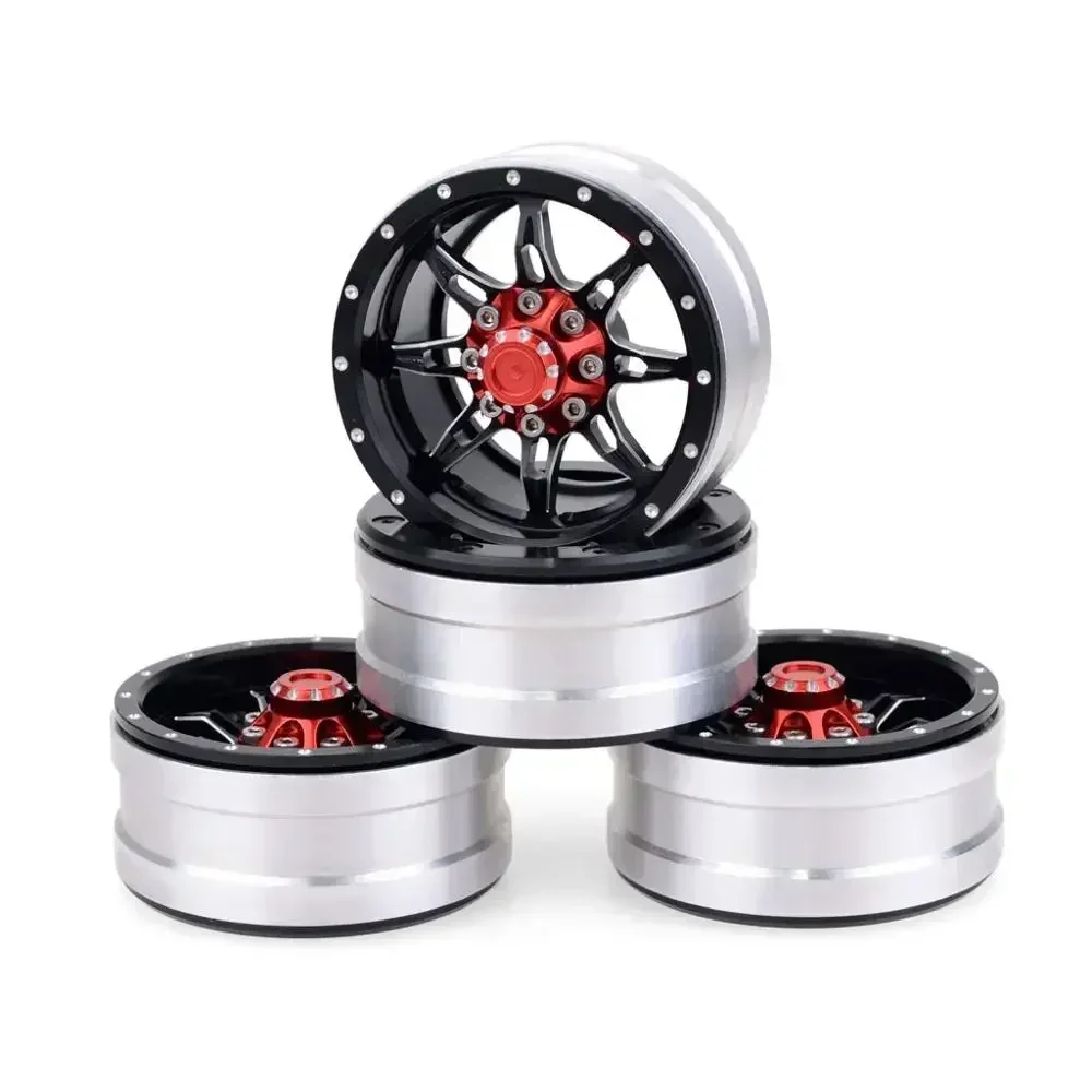 4PCS RC Rock Crawler Metal Wheel Rim 1.9 Inch BEADLOCK for 1/10 Axial SCX10 90046 TAMIYA CC01 D90 D110 TF2 Trxs TRX-4 S119