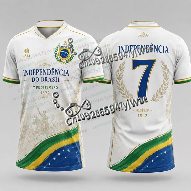 2026 Herren Brasilien Unabhängigkeitstag Fußballtrikot 7. September Patriotisches Fußballshirt Herbstmode Streetwear Damen Herren T-Shirt – Detail 5