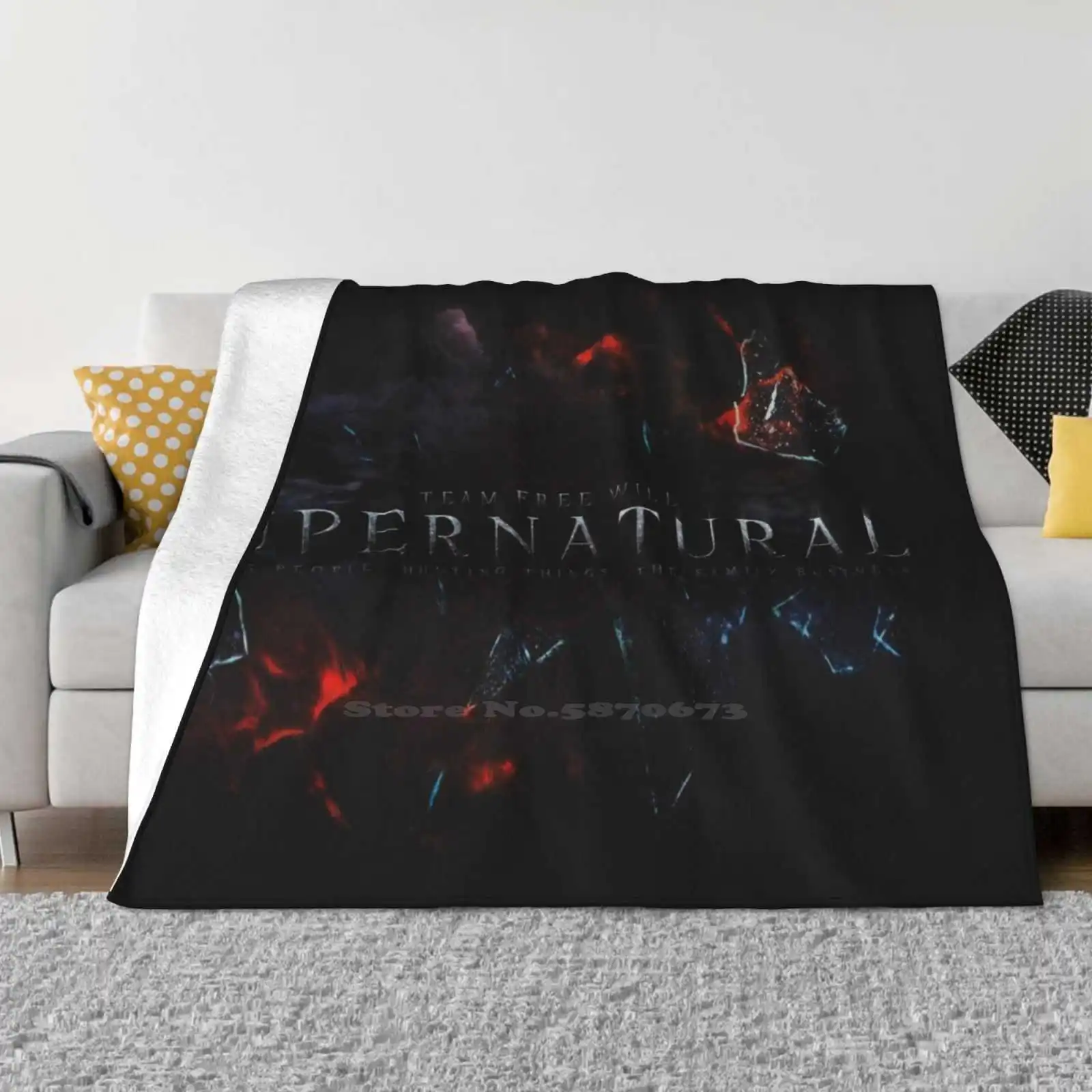 Supernatural All Sizes Soft Cover Blanket Home Decor Bedding Supernatural Team Free Will Jensen Ackles Dean Winchester Sam