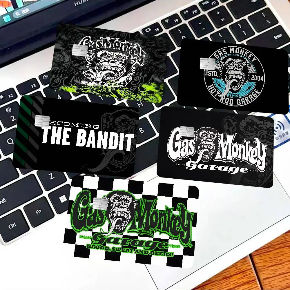 G-Gas Monkey Fashion Matte Gold Silver Black Matte Film Skin Sticker Tape for Bank Credit Debit Card