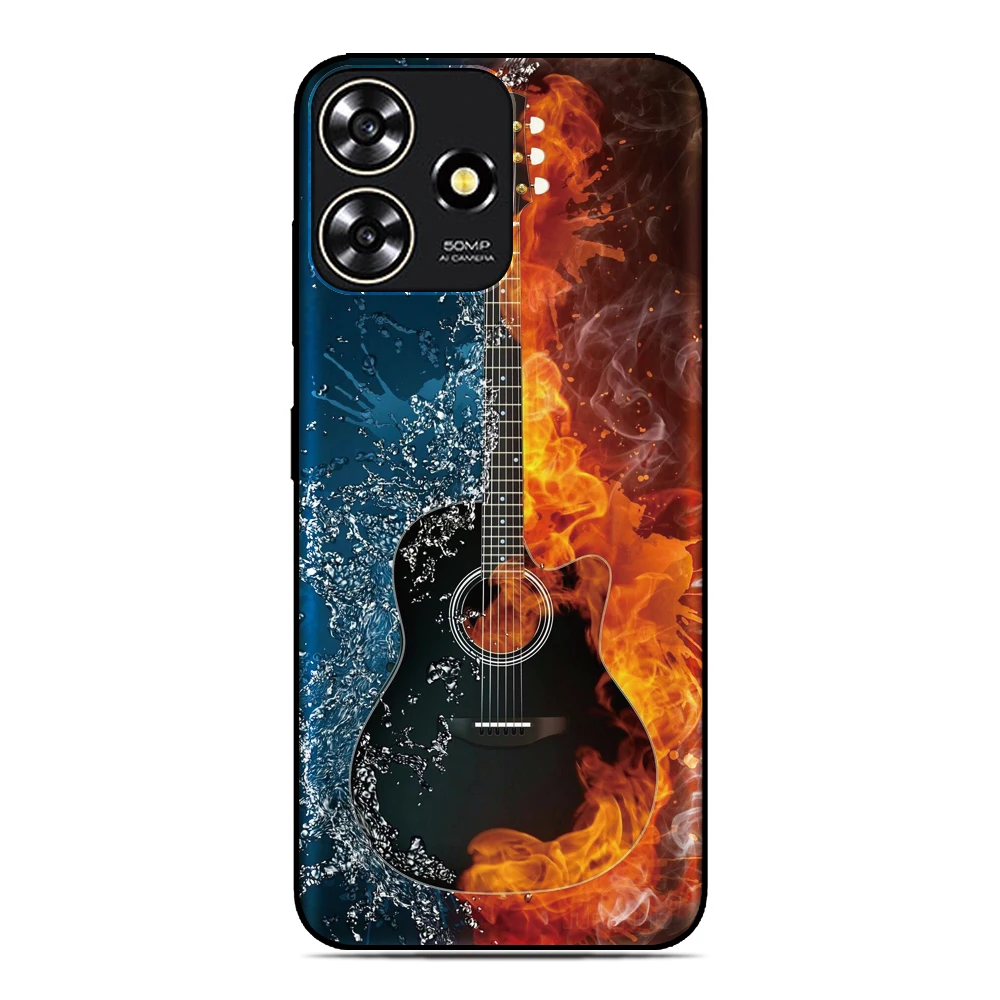 Chama musical capa traseira para xiaomi redmi note 14 13 12 11 pro plus 11t 15 15c 5g 13c 10c 12c 4g 10a a5 k60 caso de telefone macio