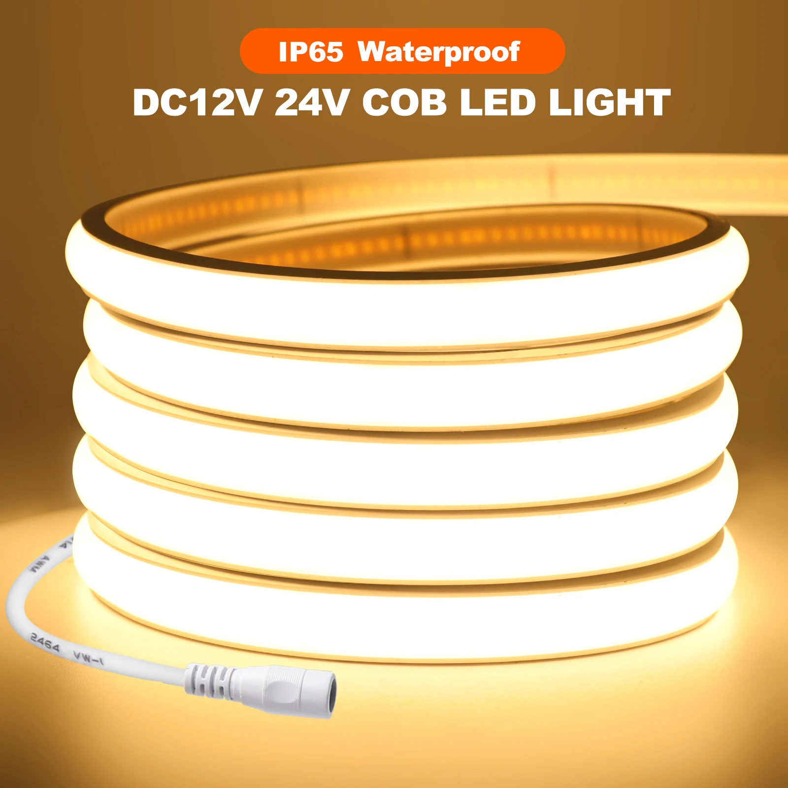 DC12V 24V COB NEON LED Strip Lights 10M 320LEDs/M Adhesive Tape Night Lamp IP67 11mm Ultra Bright RA90 Linear 3000K 4000K 6000K