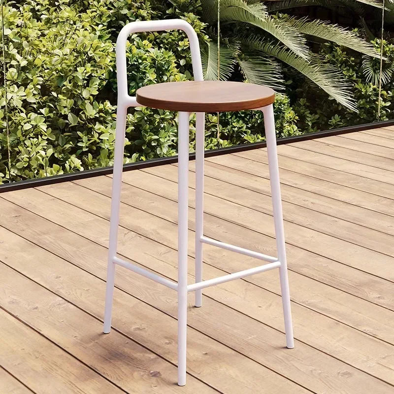 Nordic Bar Backrest Make Up High Kitchen Design Garden Chair Stools Furniture Iron Swivel Stool Step Poltrona Adjustable Outdoor