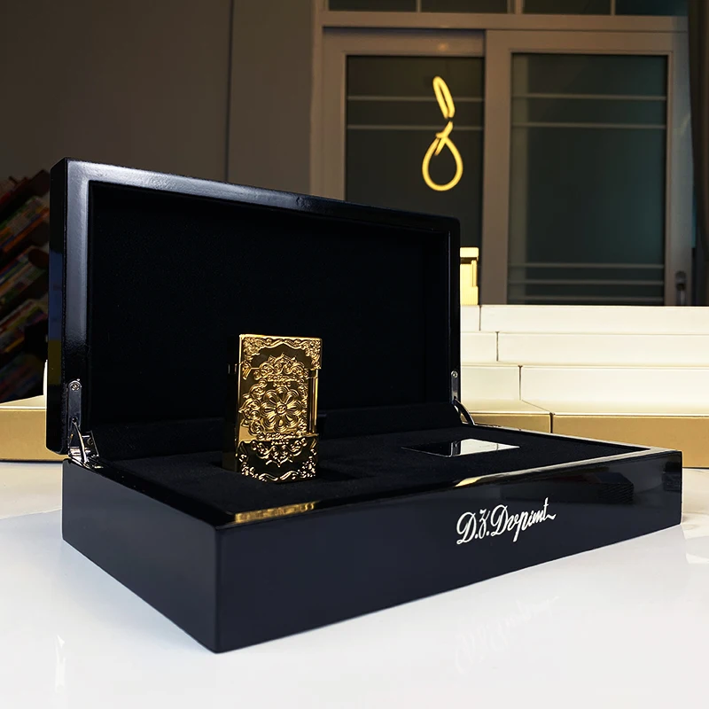 

Commemorative Edition Luxury Butane Lighter Single & Double Flame Ping Sound Natural Paint Cigarette Smoker 11276