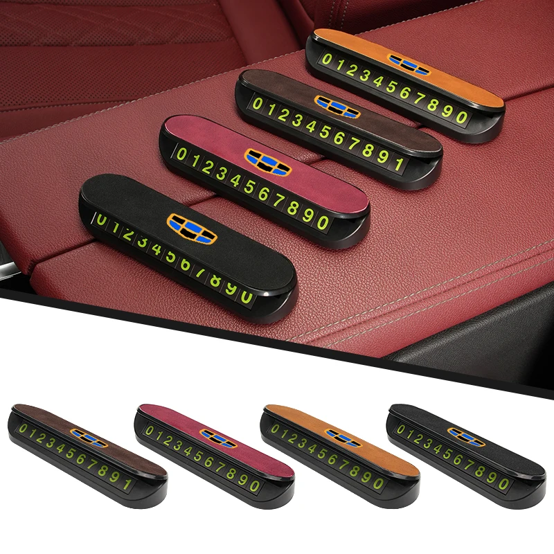 Car Interior Stop Sign temporaneo Parking Number Card decorazione per Geely Atlas Boyue NL3 X6 EX7 Emgrand X7 SUV GT GC9