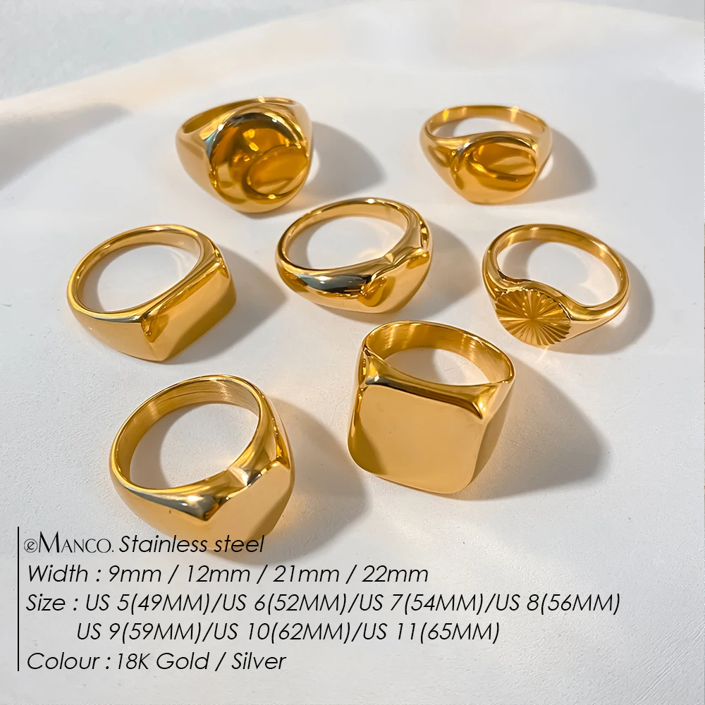 eManco Couple Heart Ring  Stainless Steel Punk Style Geometric  Jewelry Personalized Ring Gift for Women Valentine\'s Day