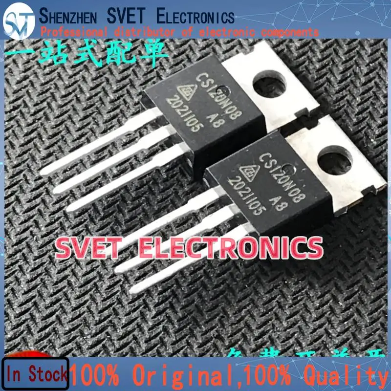 10PCS-50PCS  CS120N08 CS120N08A9H MOS 120A 80V TO220   Quick Delivery  Fast shipping