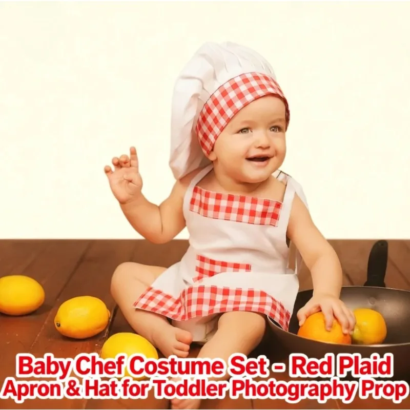 

Baby Chef Costume for Photo Shoot 100 Days Photography Outfit Infant Birthday Party