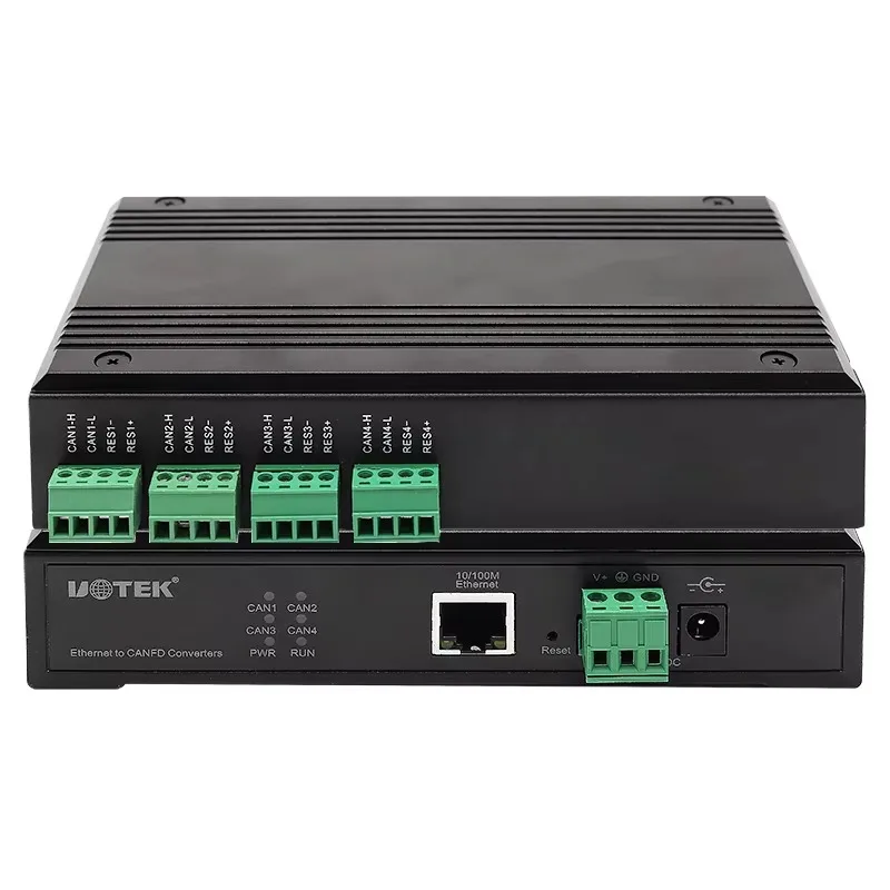 10M/100M Ethernet to 4 Ports CANBUS-FD Protocol Converter CAN2.0 CANFD Protocols RJ-45 Adapter UT-6504-FD